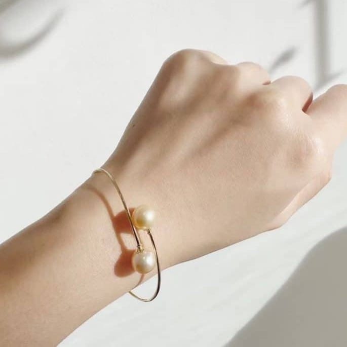 Golden South Sea Pearl Classics Crossover Cuff Bangle - Image 3