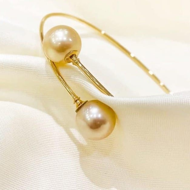 Golden South Sea Pearl Classics Crossover Cuff Bangle - Image 2