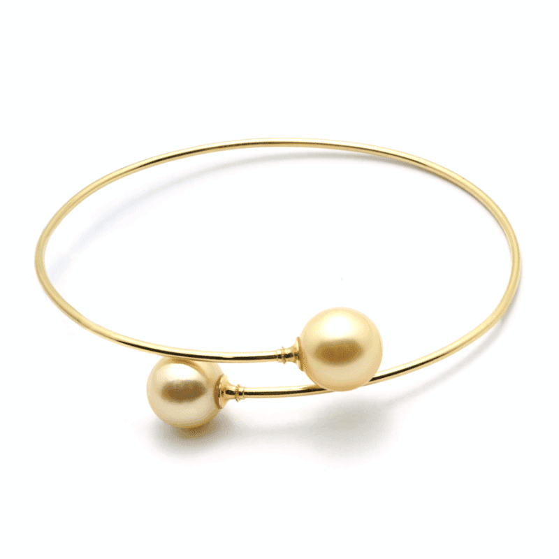 Golden South Sea Pearl Classics Crossover Cuff Bangle